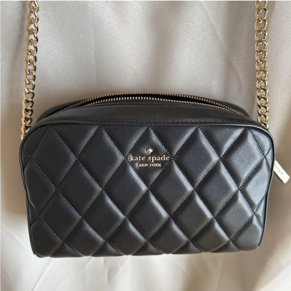 Kate Spade Black Quilted Crossbody Bag